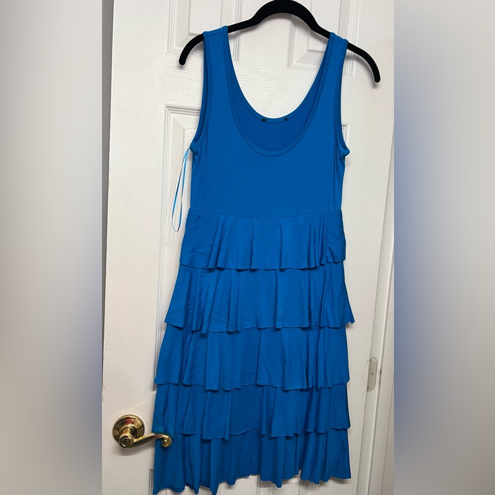Elegant Blue Sleeveless Dress
